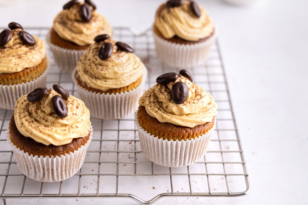 Koffie cupcakes met walnoten
