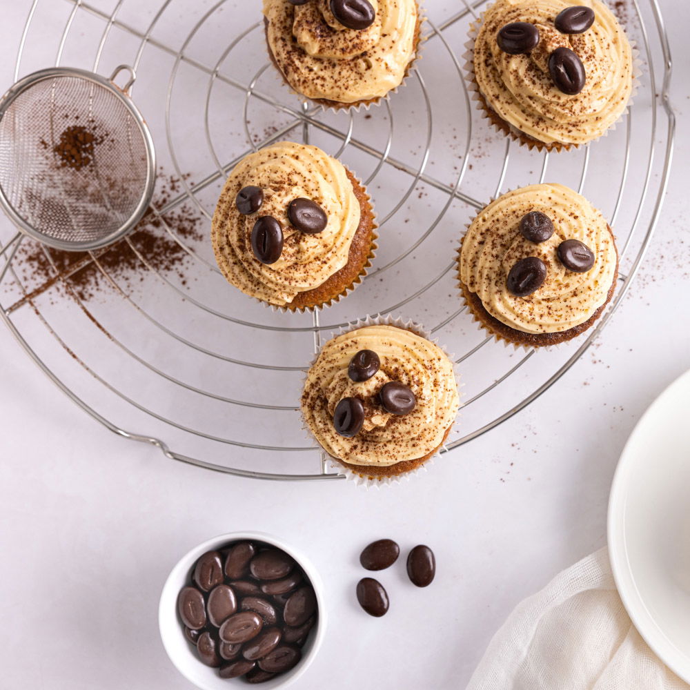 Koffie cupcakes met walnoten