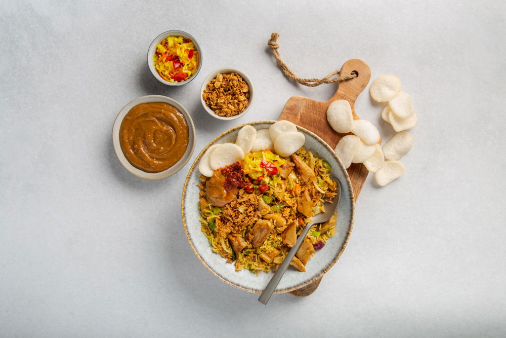 Nasi met vegan Kipstuckjes