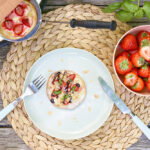 Dessert pizza met aardbeien