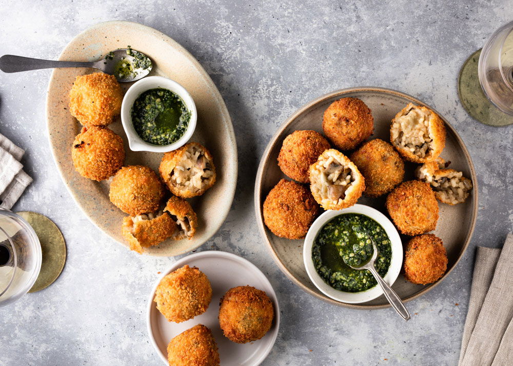 Paddenstoelen arancini