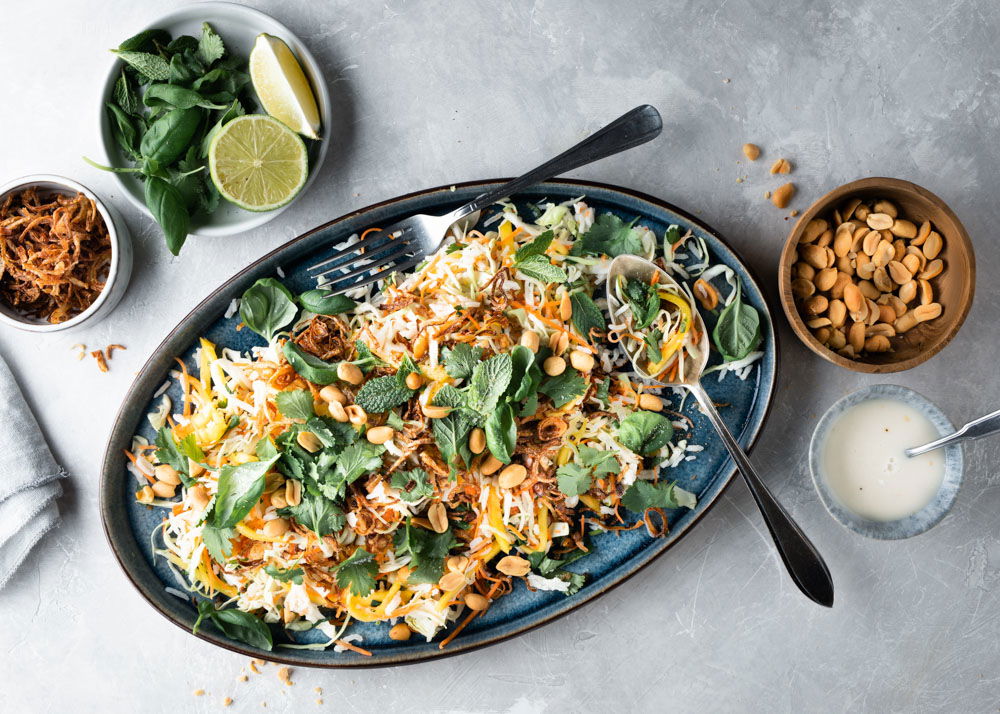 Thaise kokos mango rijstsalade