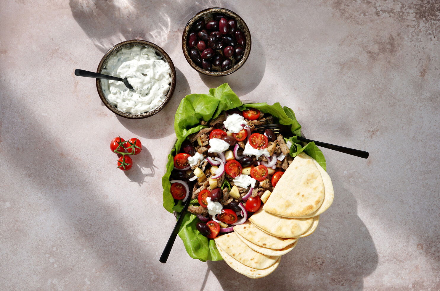 griekse salade gyros