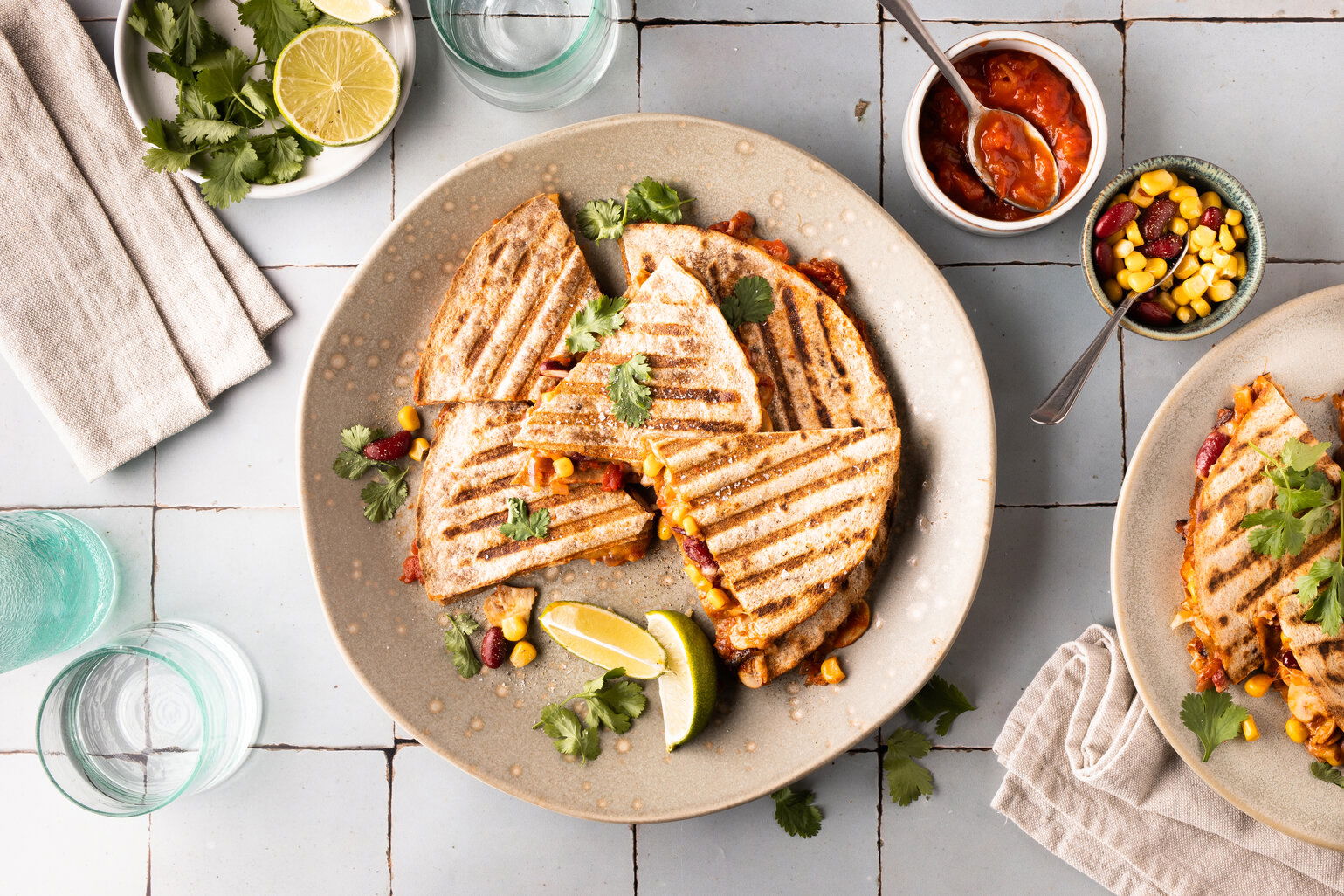 vegetarische quesadilla's