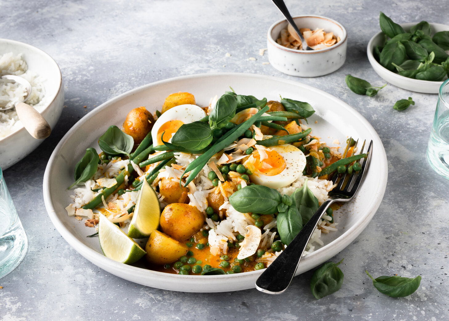 vegetarische gele curry