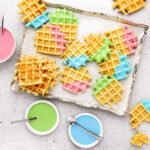 Kleurrijke wafels