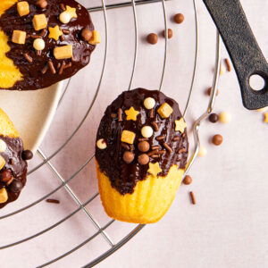 Madeleines met pure chocolade