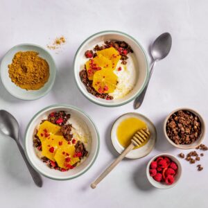 Griekse yoghurt bowl met crunchy home-made granola