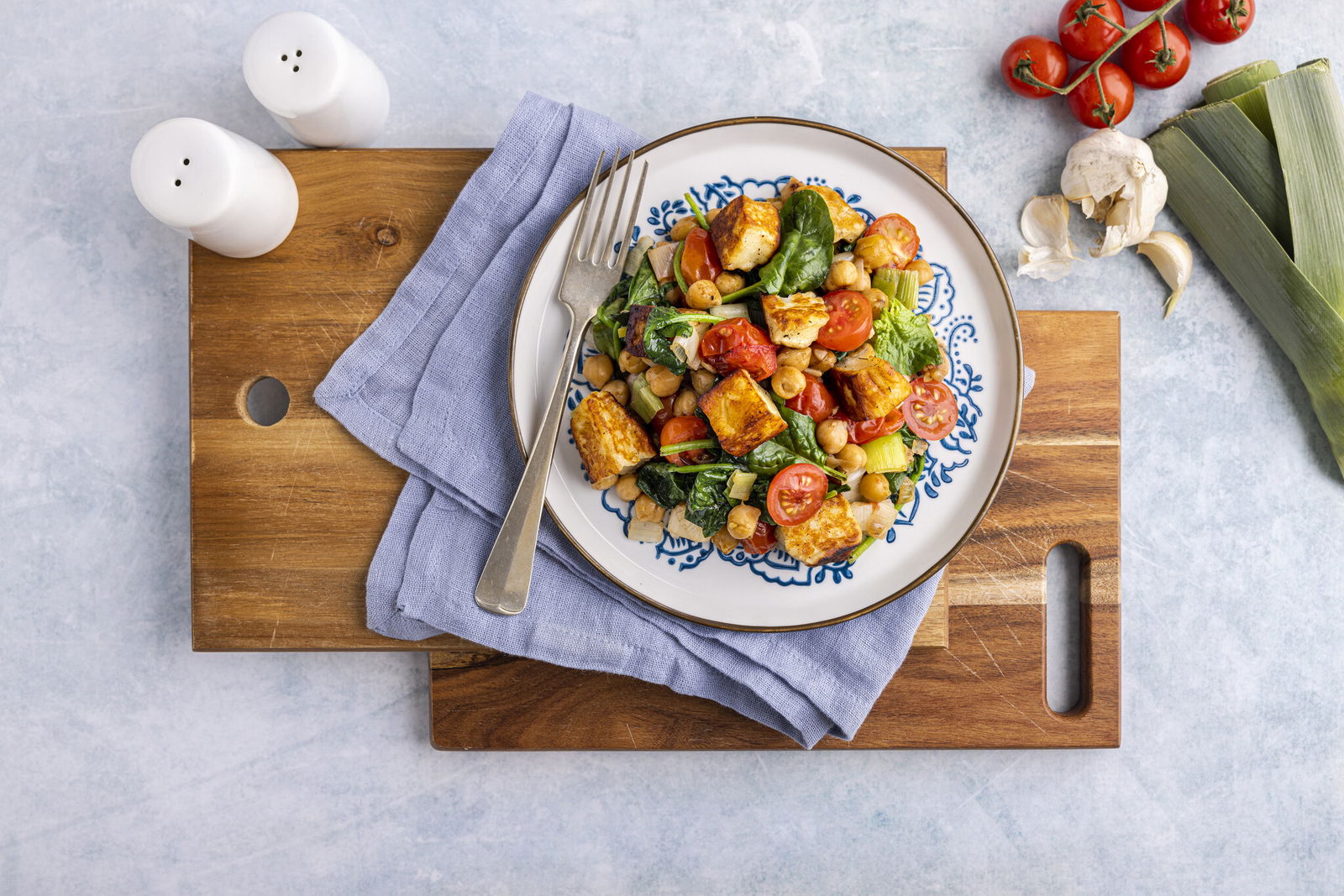 krokant gebakken halloumi