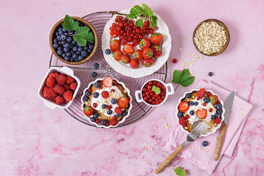 baked oats met zomerfruit