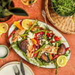 BBQ salade met kipfilet en groene asperges