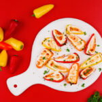 Gevulde snackpaprika’s met geitenkaas