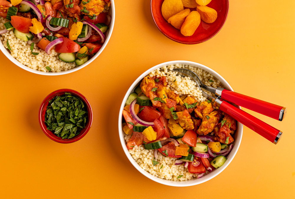 Couscousbowl Met Marokkaanse Kip En Abrikozen