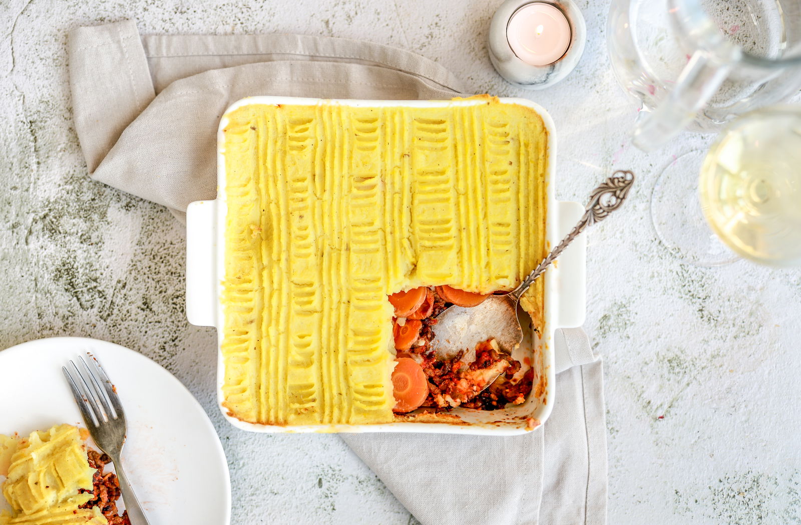 Klassieke jachtschotel met gehakt