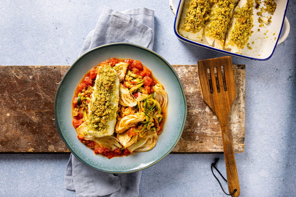 Kabeljauw Met Krokante Korst Van Knabbelspek Dekamarkt