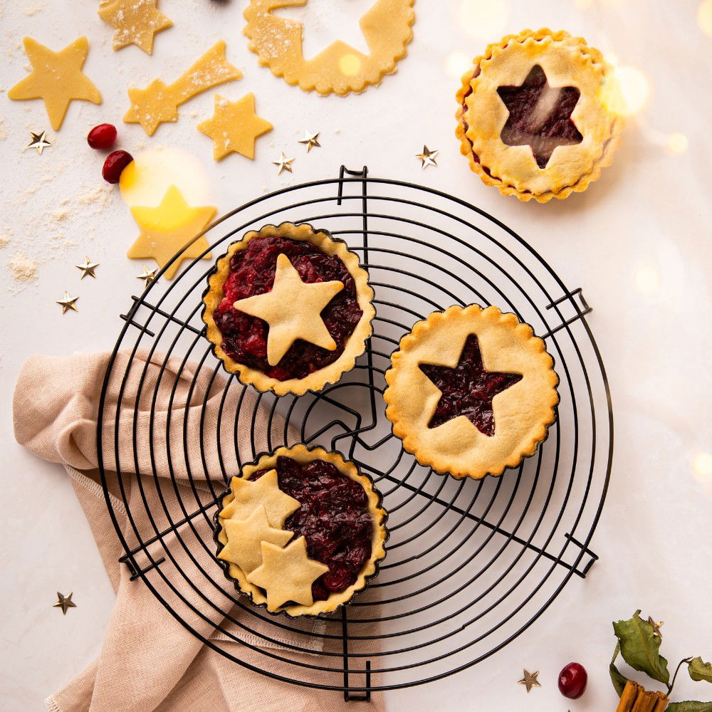 Cranberry kaneeltaartjes met karamel