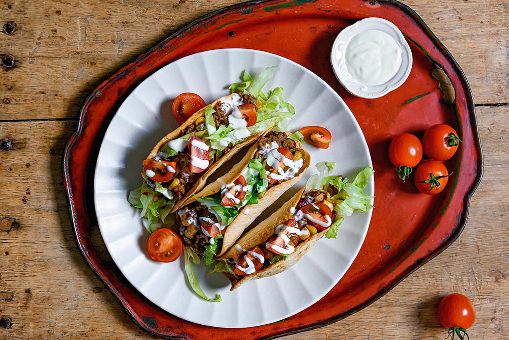 Zelfgemaakte Taco's Met Rundergehakt