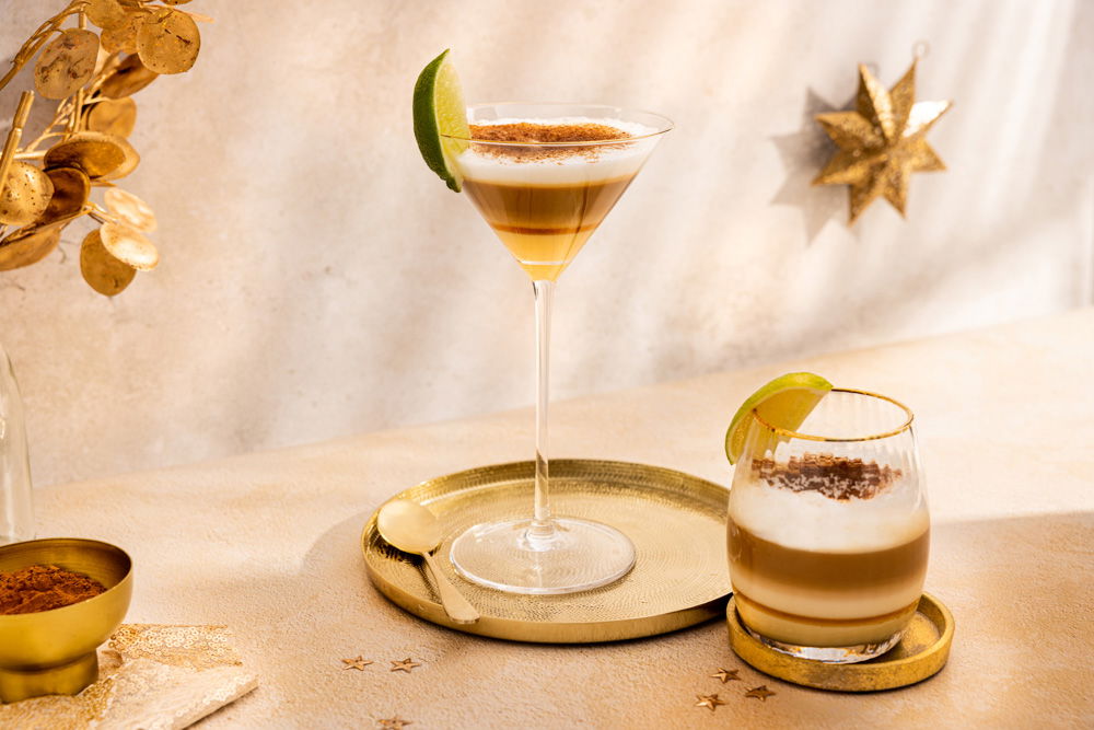 Feestelijke Kerst Cocktail Met Koffie En Likeur
