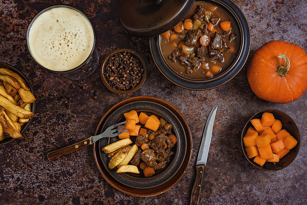 Stoofschotel Met Bokbier En Zoetzure Pompoen