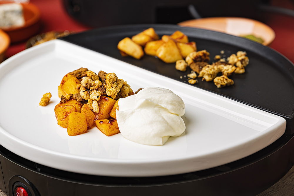 Appel Speculaascrumble Met Slagroom