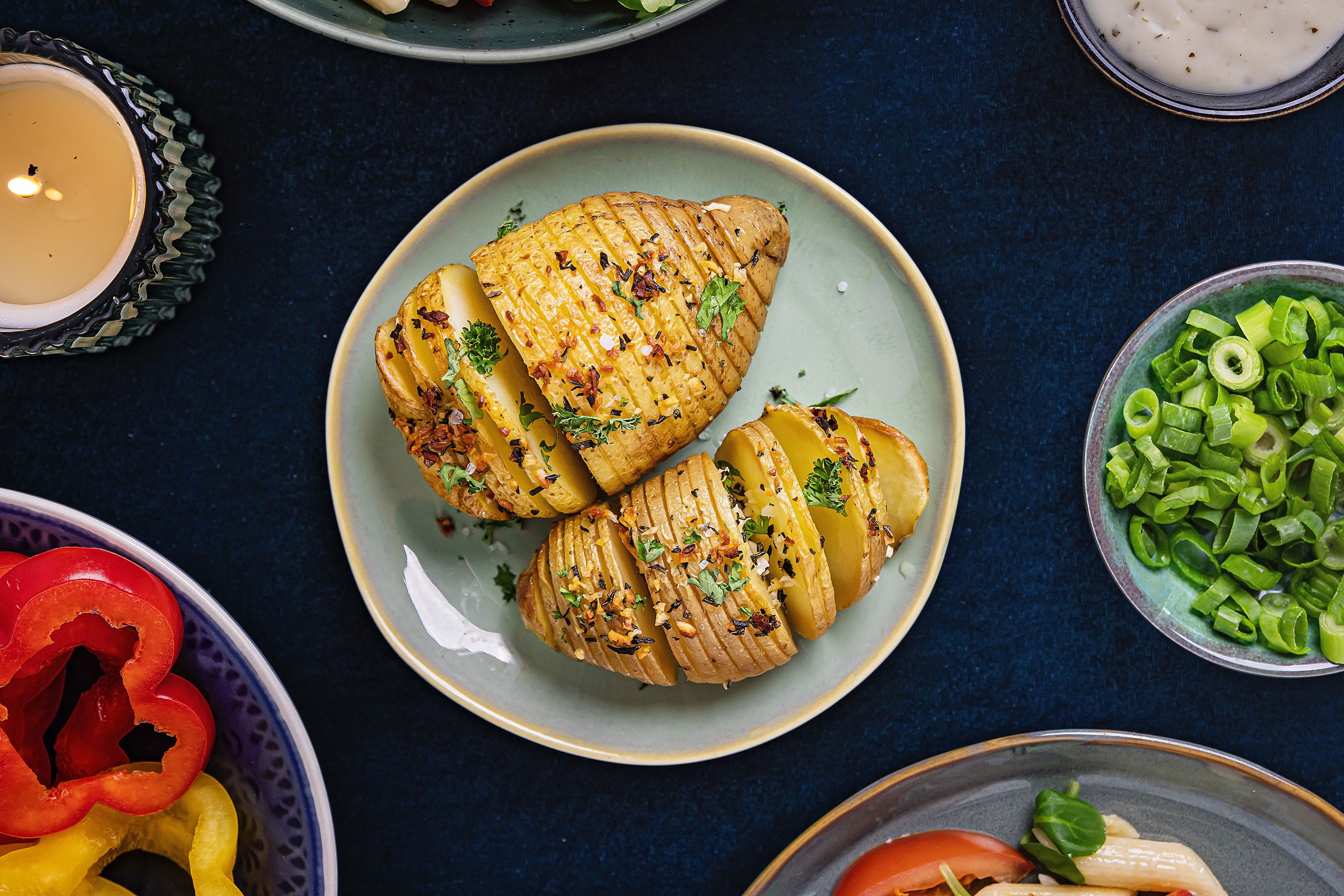 Budget gourmet Hasselback