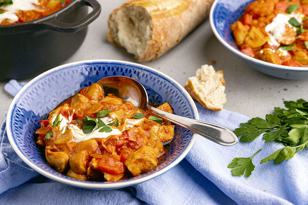 Kip Goulash Met Champignons