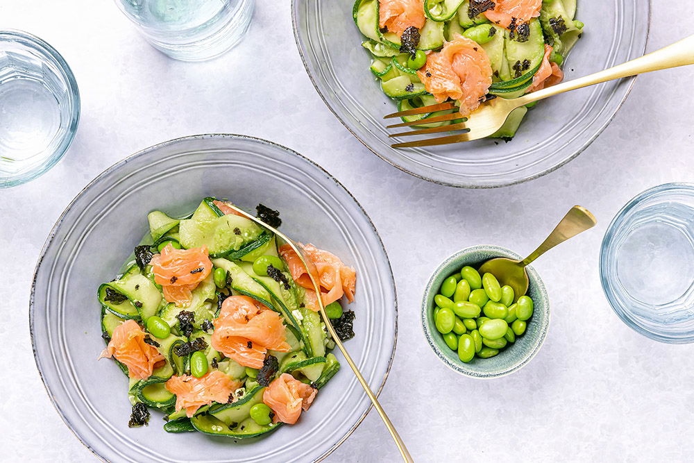Courgetelle Met Romige Avocadosaus