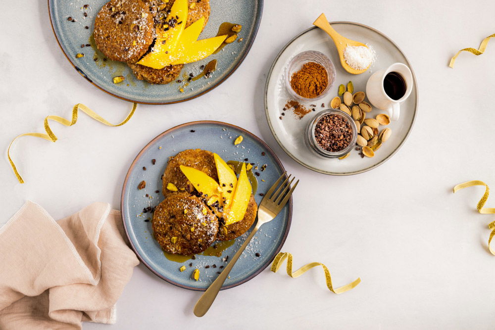 Healthy Pancakes Met Kokos En Mango