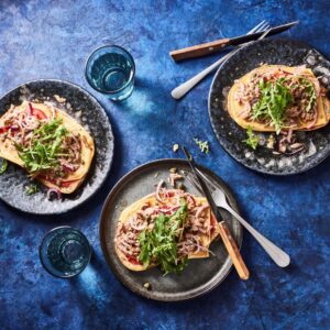 Volkorenbroodpizza met Beemster 30+ Oud