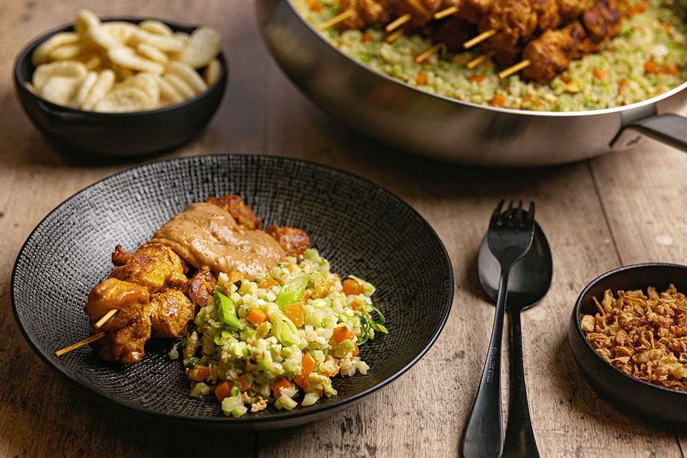 Fried Broccolirice Met Thaise Saté