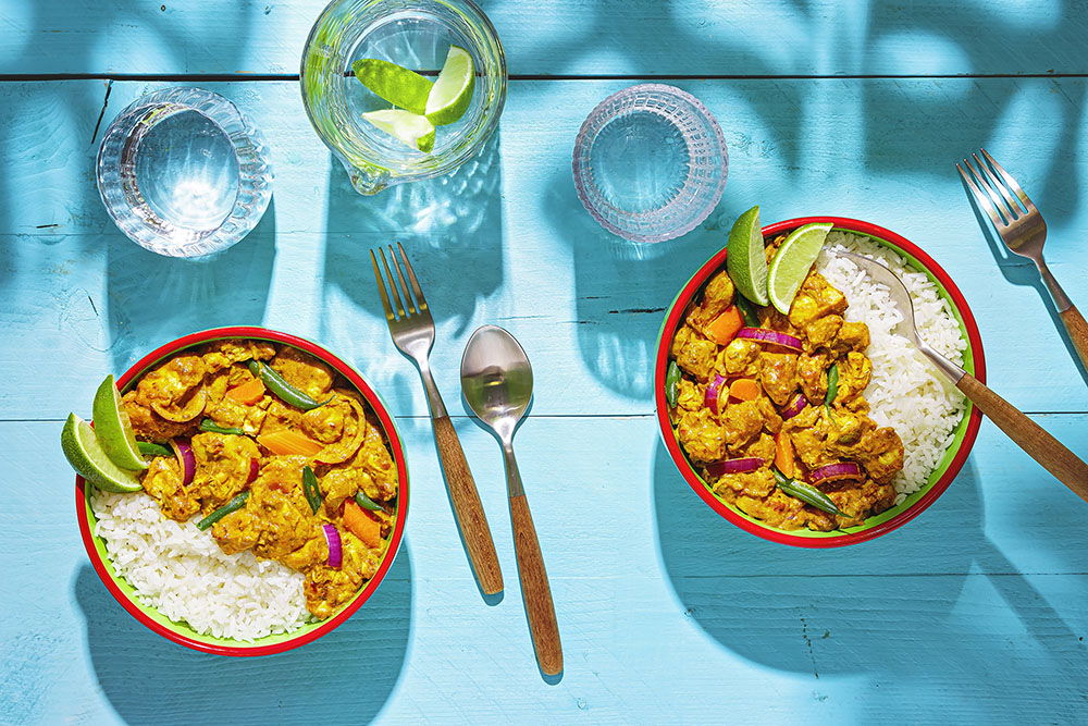 Jamaicaanse Curry Uit De Slowcooker Met Witte Rijst