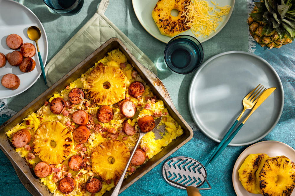 Gegratineerde Zuurkoolstamp Met Ananas 4