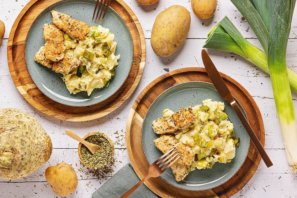 Knolselderij Prei Stamppot Met Pangasiusfilet