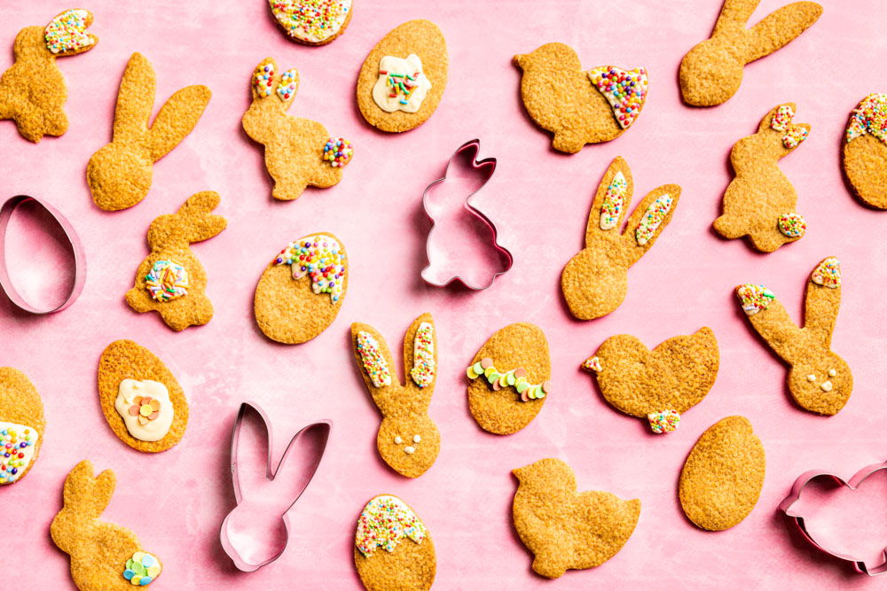 Paashaas Zandkoekjes Met Witte Chocolade