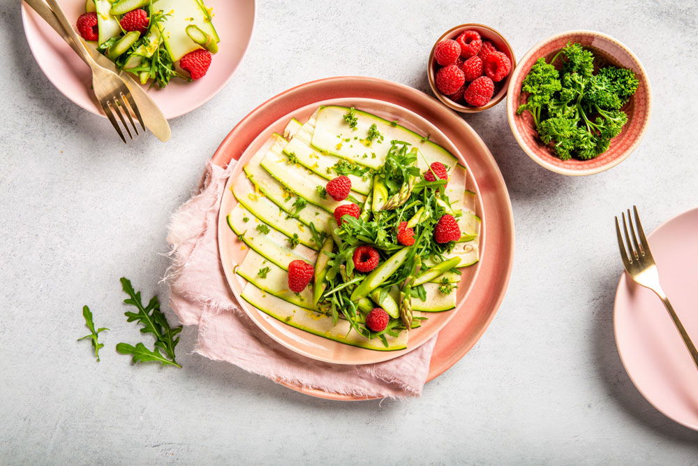 Courgette Carpaccio Met Asperges