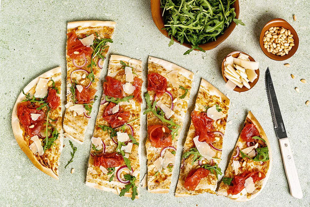 Flammkuchen carpaccio