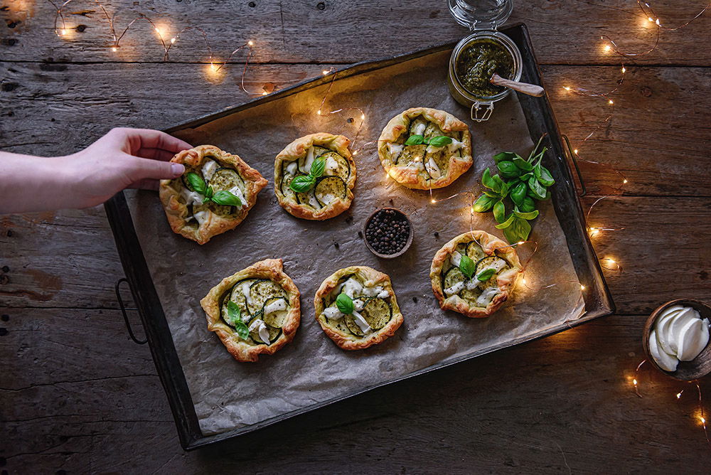 mini galette met courgette