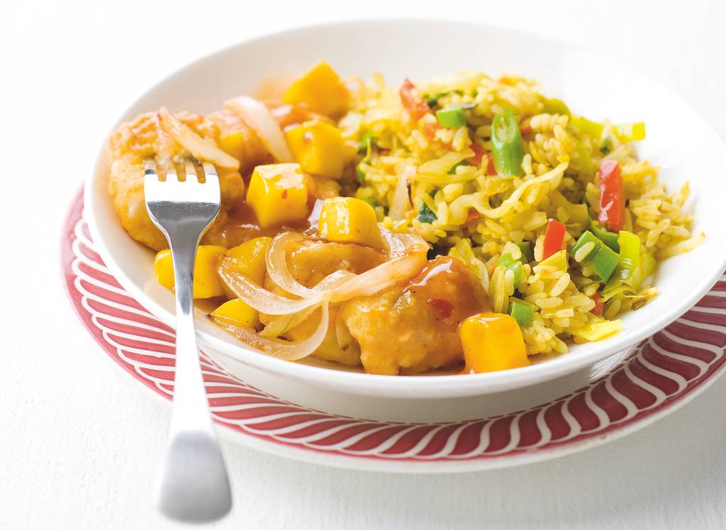 Kibbeling Met Pikante Mango