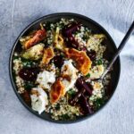 Parelcouscous met geroosterde bietjes en pancetta