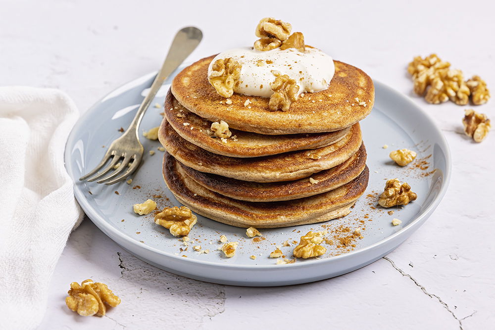 Eiwitrijke pannenkoeken met proteïnepoeder