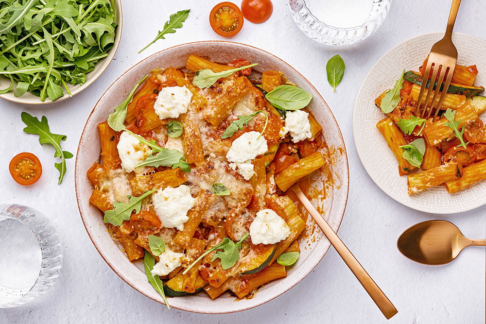 Gegratineerde Pasta Met Ricotta