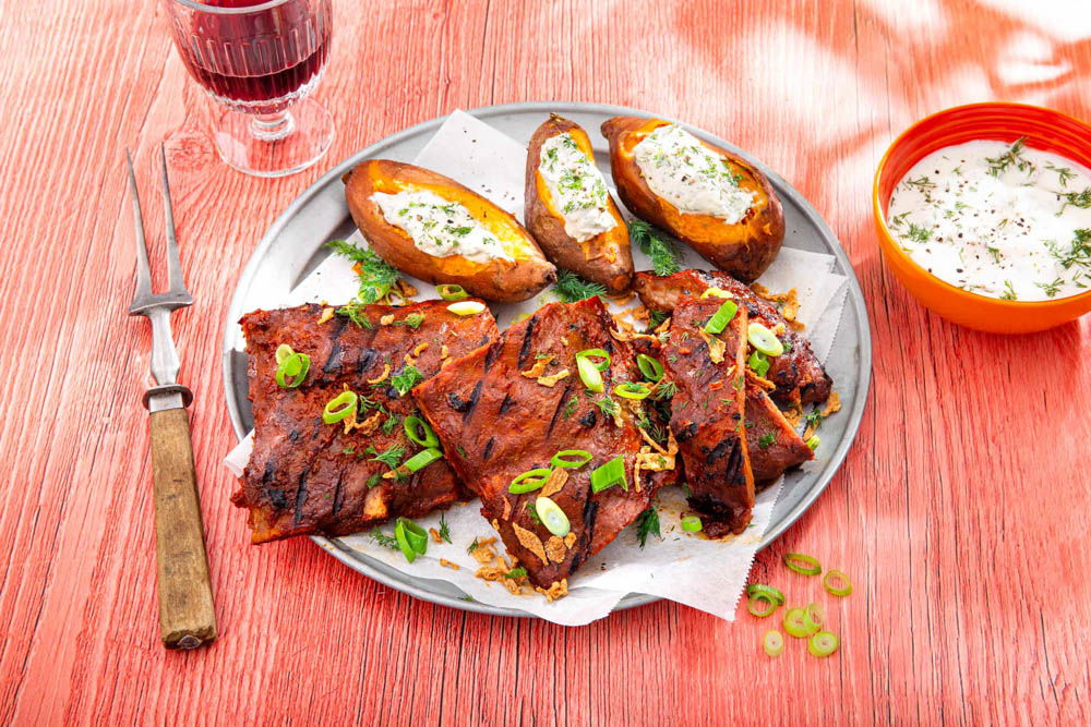 Gemarineerde Spareribs Met Zoete Aardappel
