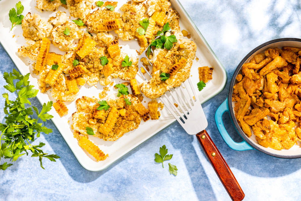 Geroosterde Bloemkool Met Kipshoarma