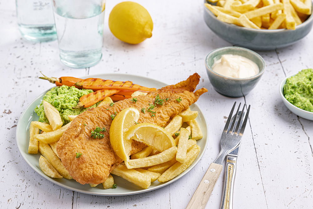 Lekkerbekje Met Doperwten En Worteltjes