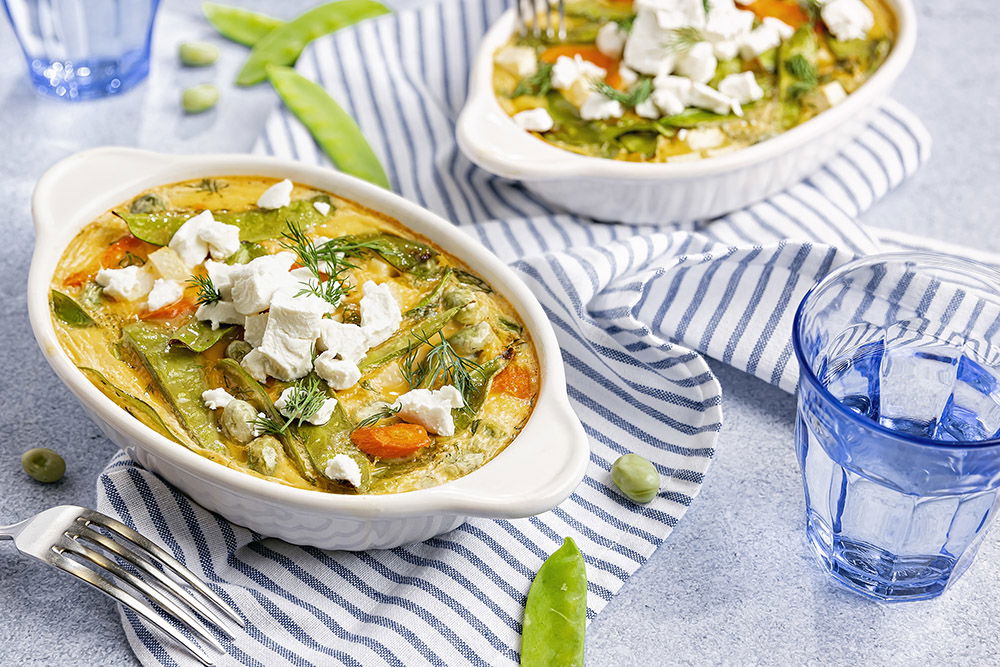 Quiche Zonder Deeg Met Lentegroenten