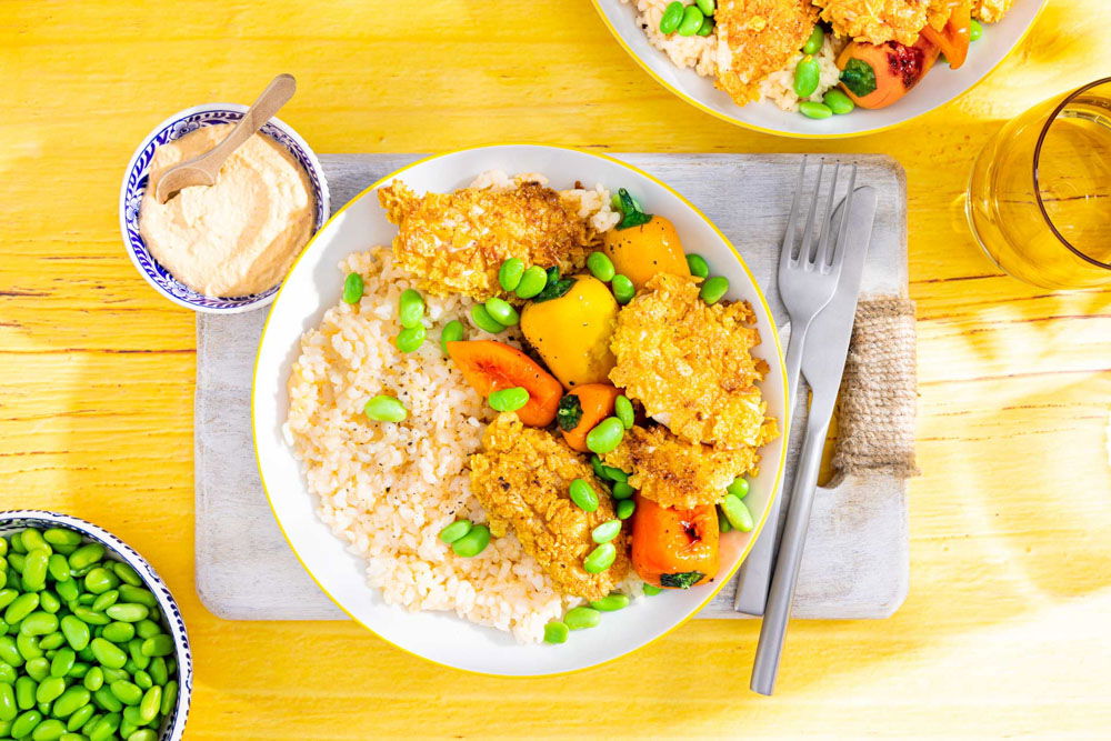 Stickyrijst Met Krokante Kip