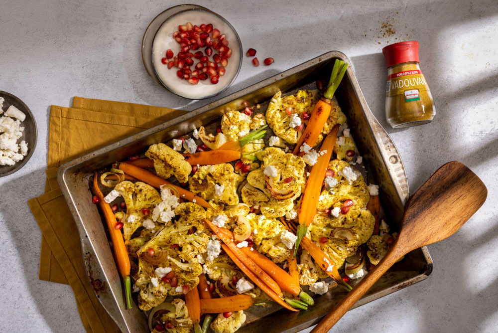 WSB Vadouvan Bloemkool Uit De Oven Met Feta Crumble En Granaatappelpitten (2)