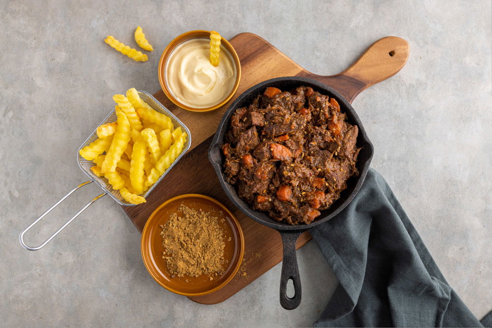Frites met stoofvlees