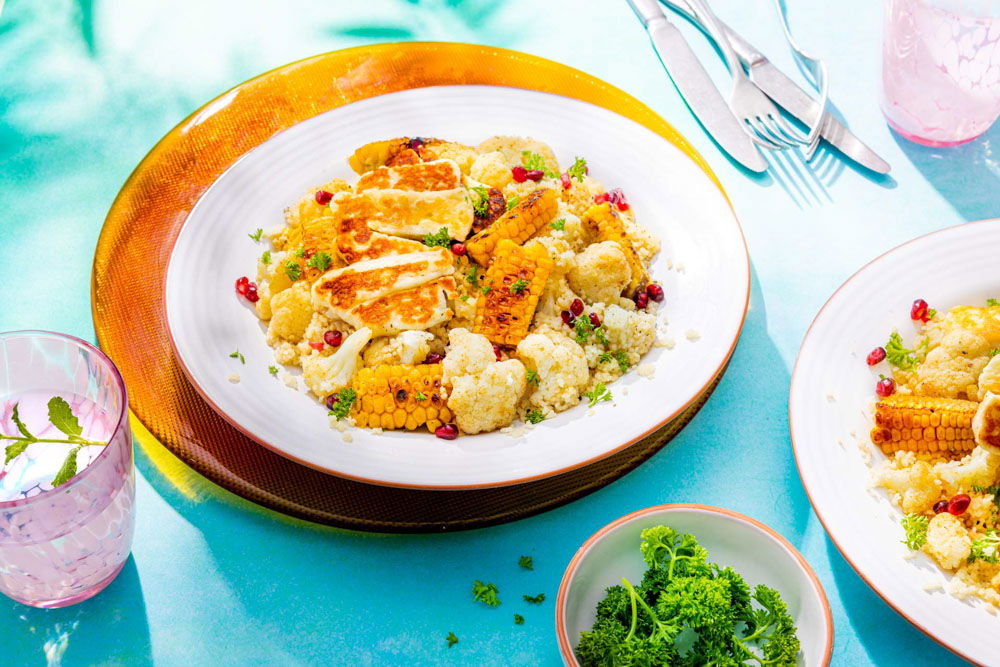 Couscous met mais en halloumi