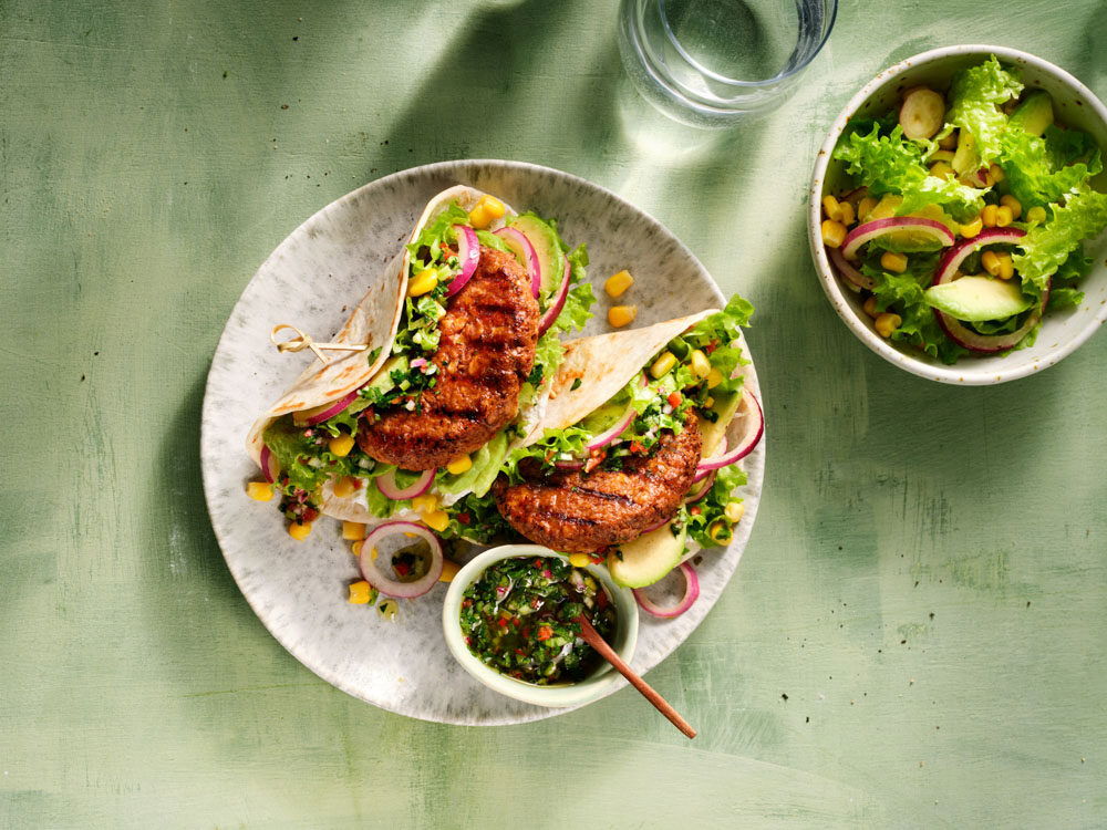 Flatbread met Sensational Burger